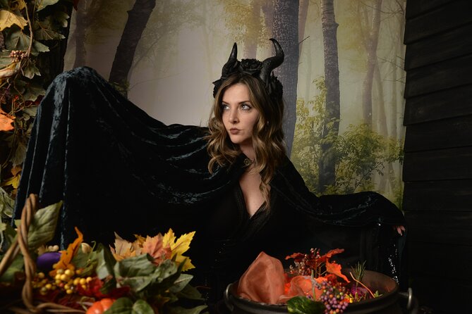 Witch Costume Photo Shoot - Olde Salem Village Theatrical Set - Capturing Memorable Moments