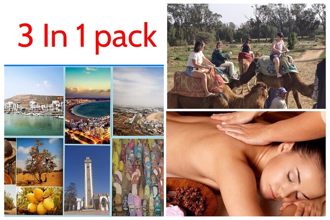 3 in 1 = City Tour Half Day + Camel Ride 2hours + Hammam Massage 2hours - Whats Included in the Tour