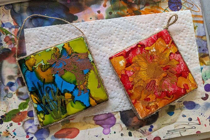 Embossed Alcohol Ink Tile in Estes Park - Meeting Location and Schedule
