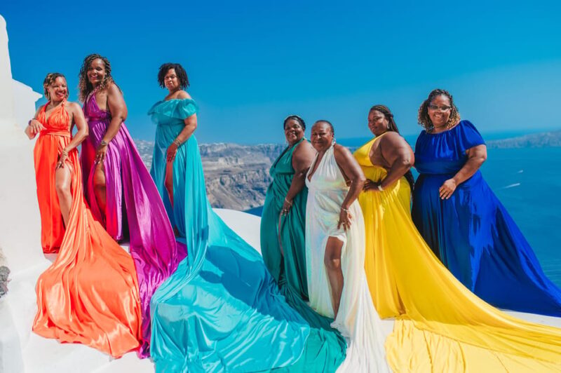 Santorini Flying Dress Photo - Booking and Availability