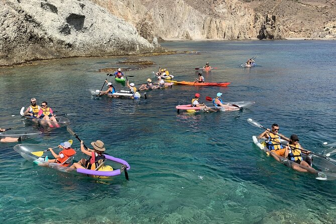 Transparent and Normal Kayak Routes Cabo De Gata Almería - Meeting Point and Departure Information