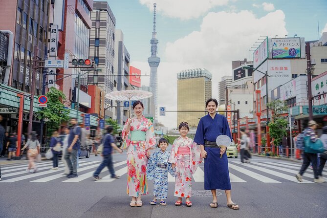 Family Kimono Experience & Photography in Asakusa Tokyo HANAYAKA - Komon Kimono and Yukata Rental