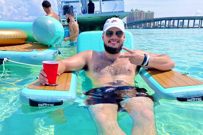 Destin- Private Chartered Slide Pontoon Boat-Up to 6 Guests - Pricing and Booking Information