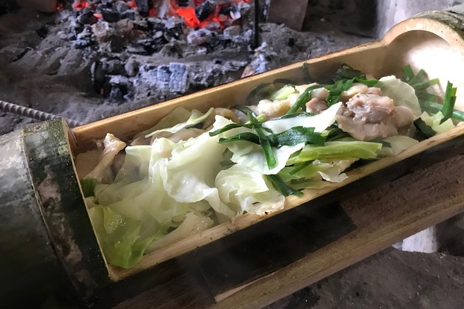 Kappa Chicken Cooking Experience (With Experience of Making Bowls and Chopsticks Using Green Bamboo) - Kappa Chicken and Vegetable Cooking