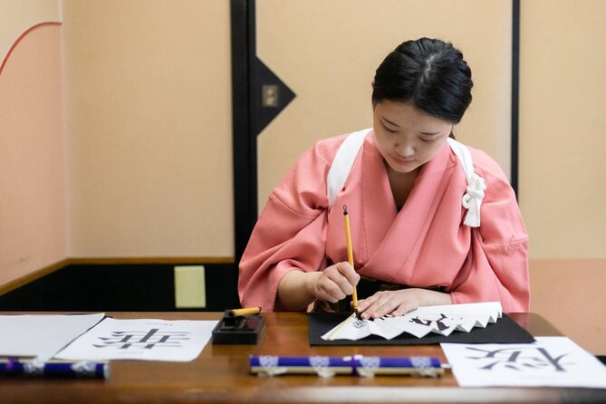Learning Zen of Japanese Calligraphy in Kimono Near Osaka Castle - Engaging With Knowledgeable Instructors