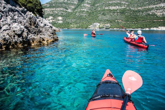 Lefkada: Blue Cave Kayak Tour With a Taste of Greece - Paddle Route Details