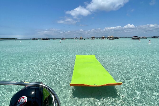 Private Crab Island Pontoon Charter With Inflatables - Exploring Destins Waters
