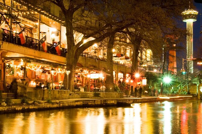 San Antonio Night Riverwalk Tour With Tower of Americas - Witnessing the San Fernando Cathedral Light Show