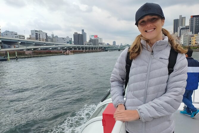 Tokyo Private Sightseeing Tour by Bike With Water Bus - Enjoying the Water Bus Ride
