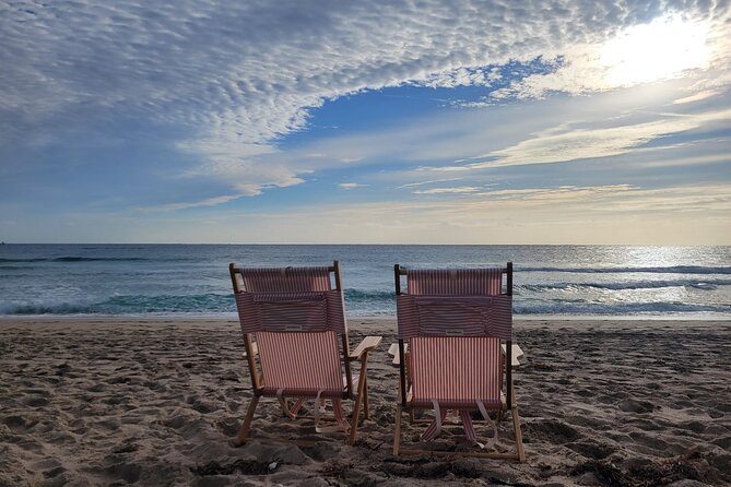 West Palm Beach Day: Cabana, Beach Chairs, Yeti, JBL, Towels + - Safety and Sustainability: Trash Can and Sunscreen