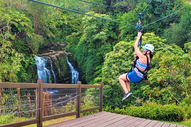 Big Island Zipline Over Kolekole Falls W/ Hilo Cruise Ship Pickup - Enjoying Your Day on the Big Island