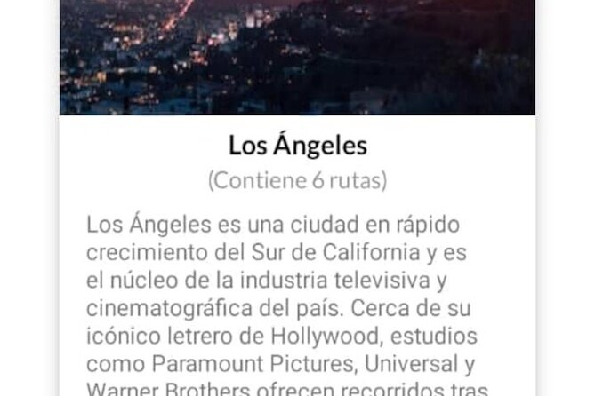 APP Self-Guided Route Los Angeles Review - Meeting and End Points
