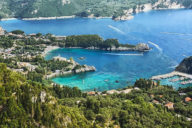 Corfu Palaiokastritsa Swim and Afionas Sunset Tour - Key Points