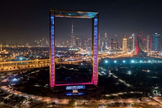 Dubai Frame and Dubai Garden Glow Tour With Private Transfers - Key Points