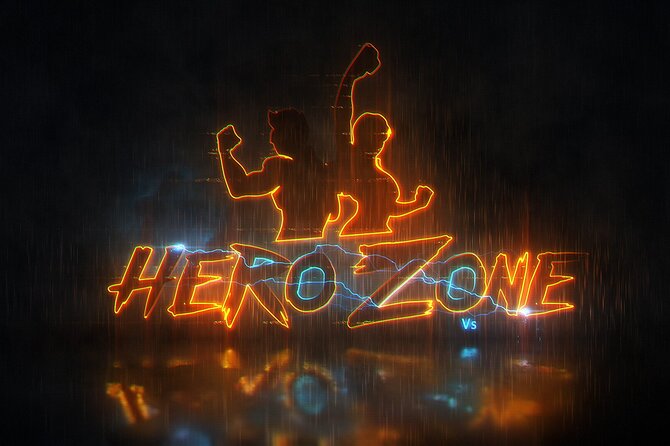 Enter Action World Hero Zone Arena 2 - 8 Players 4 Games 80 Mins - Key Points