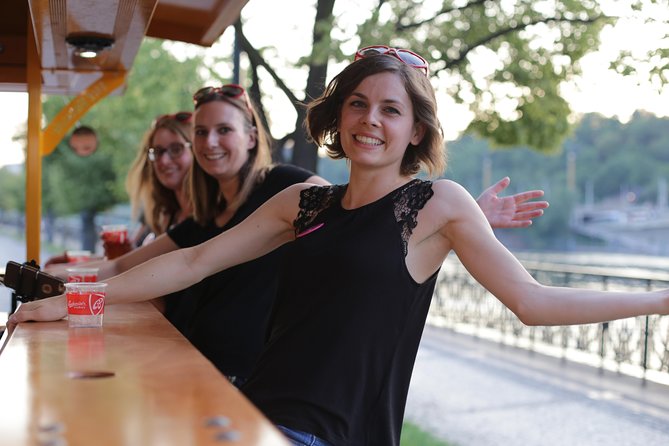 Prague: 1,5- Hour Beer Bike With Unlimited Czech Beer - Key Points
