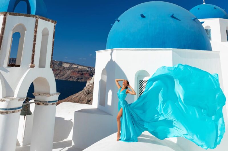 Santorini Flying Dress Photo - Good To Know