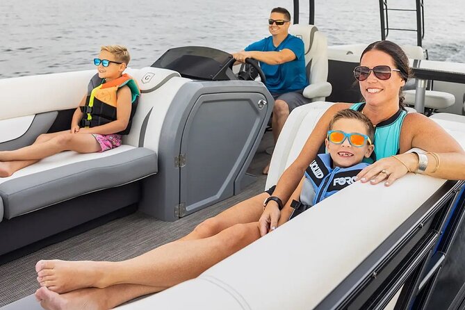 12 Hour Double Decker Pontoon With Slide On Yellow Lake