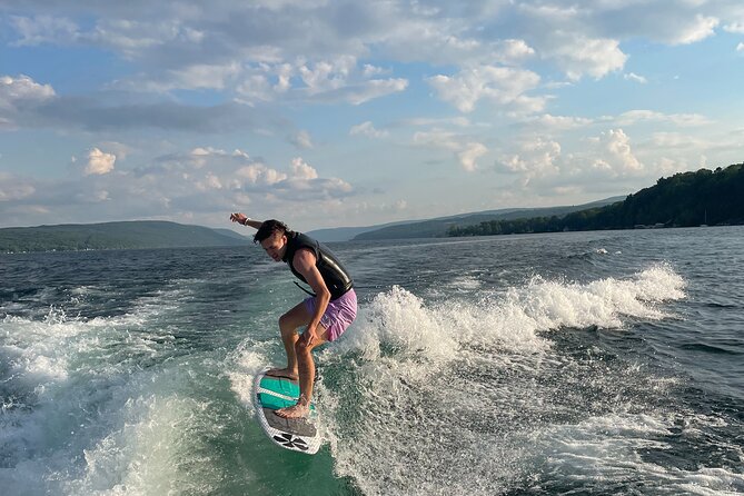Wake Surfing on a Luxury Captained Cruise in Canandaigua - Health and Safety Considerations