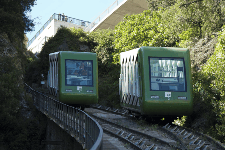 From Barcelona: Train Route and Cable Car to Montserrat