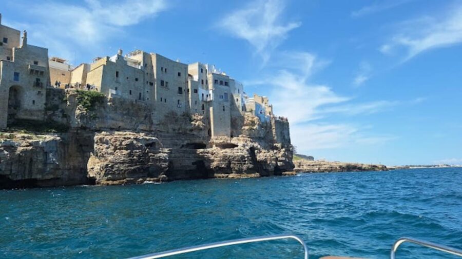 Coast and Caves of Polignano:Boat Tours,Drinks,Swimming,Music and Fun