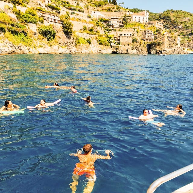 From Amalfi: Coast & Furore Fjord Boat Tour With Swim Break