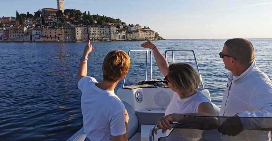Rovinj: Sunset Speedboat Tour With Dolphin Watching