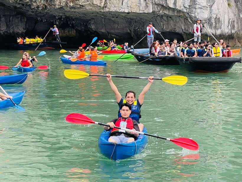 Ha Long Bay: Luxury Day Cruise, Caves, Kayak & Buffet Lunch
