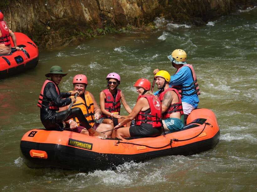 KhaoLak :White Water Rafting ,Monkey Cave, Elephant Bathing