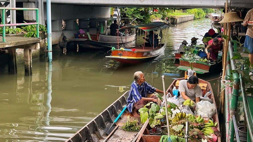 3 Hrs Private Boat Tour Bangkok Floating Market by Flat Boat - Itinerary Highlights
