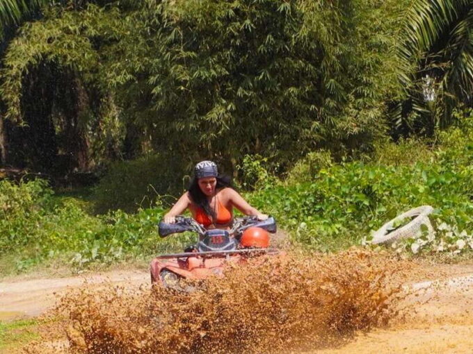 KhaoLak:ATV, ZipLine, & Rafting Adventure Monkey Cave Temple - Zipline Experience
