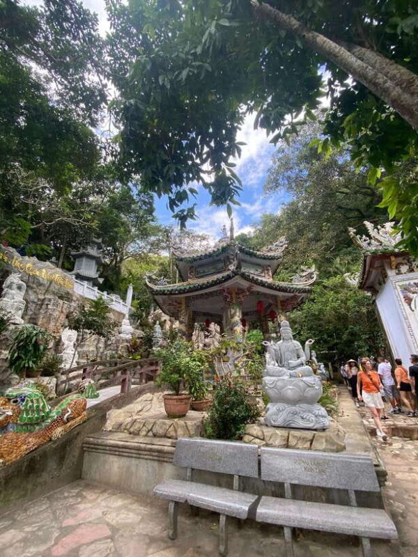 Marble Mountains and Linh Ung Pagoda Private Tour From Hoian - Visiting the Stone Carving Village