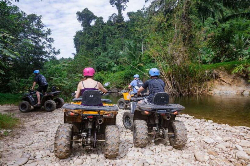 Twilight Adventure ATV Quad With Rescued Elephant and Meal - Scenic Waterfall Exploration