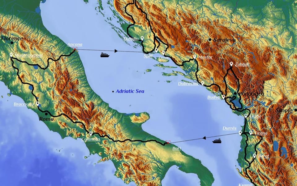 Balkans - Italy: 17-Days Motorcycle Tour 14.05.26 - 31.05.26 - An In-Depth Look at the Route and What Youll Experience