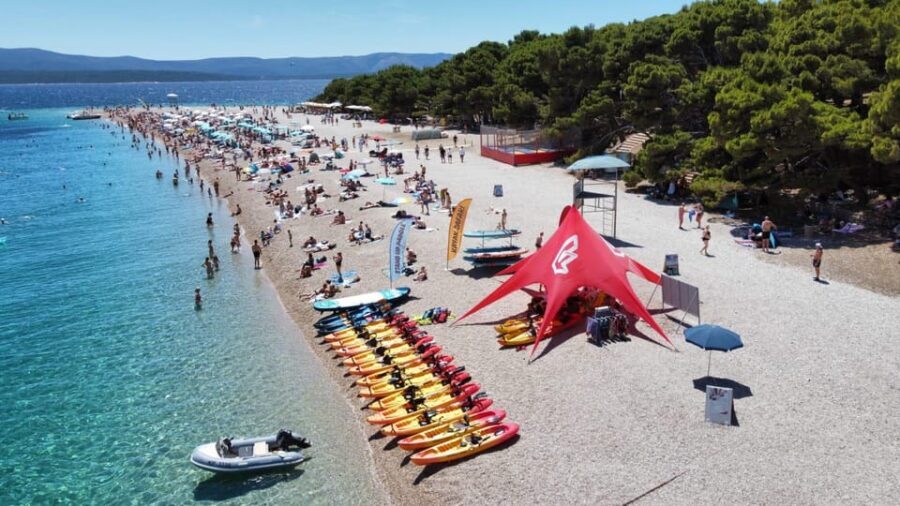 Bol: Zlatni Rat Beach Kayak Tour with Snorkeling - The Itinerary in Detail