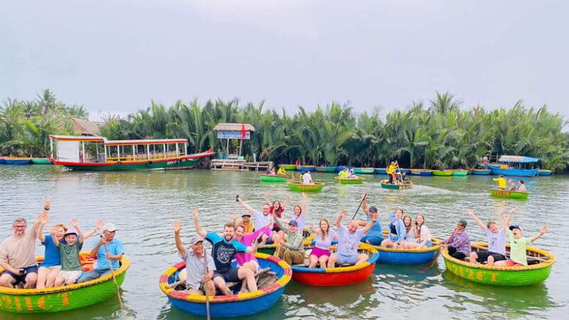Explore Bay Mau Coconut Jungle & Hoi an Old Town With Dinner - Enjoying the Basket Boat Ride