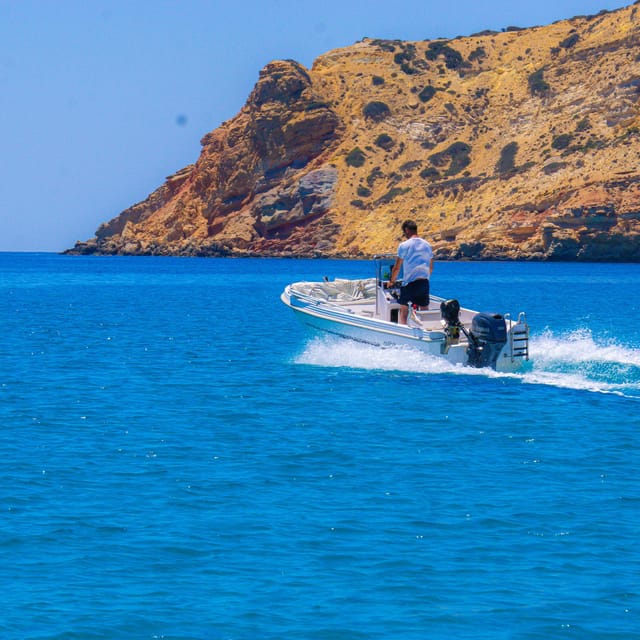 From Provatas Milos: Boat Rental to Kleftiko with Training - The Itinerary and Sights