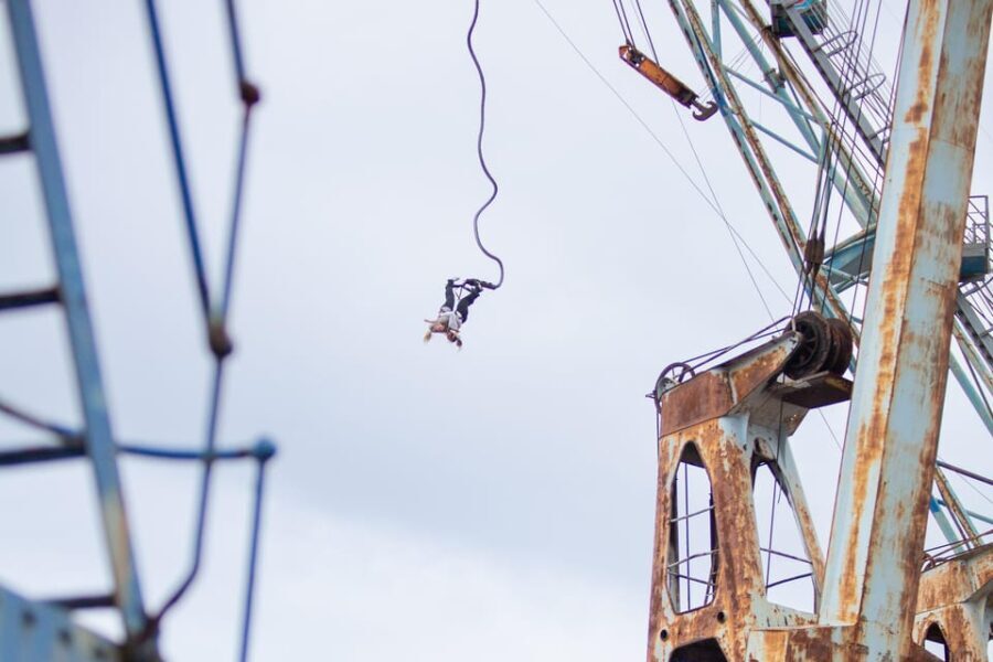 Hamburg: Bungee Jumping 50 Meters High over the Harbor - The Jump Itself