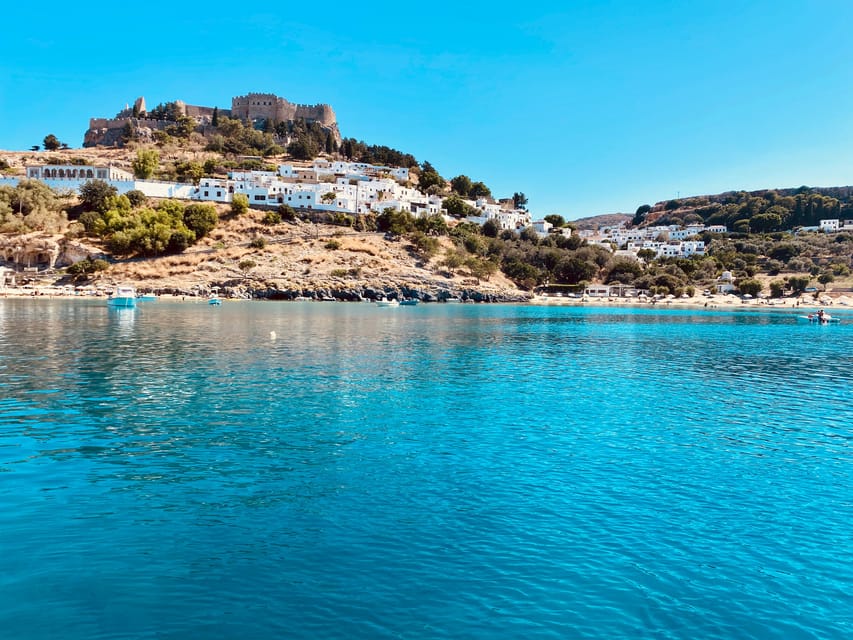 Kolymbia: Day Cruise to Lindos with 2 swimming stops - The Lindos Stop: A Journey into a Picturesque Village