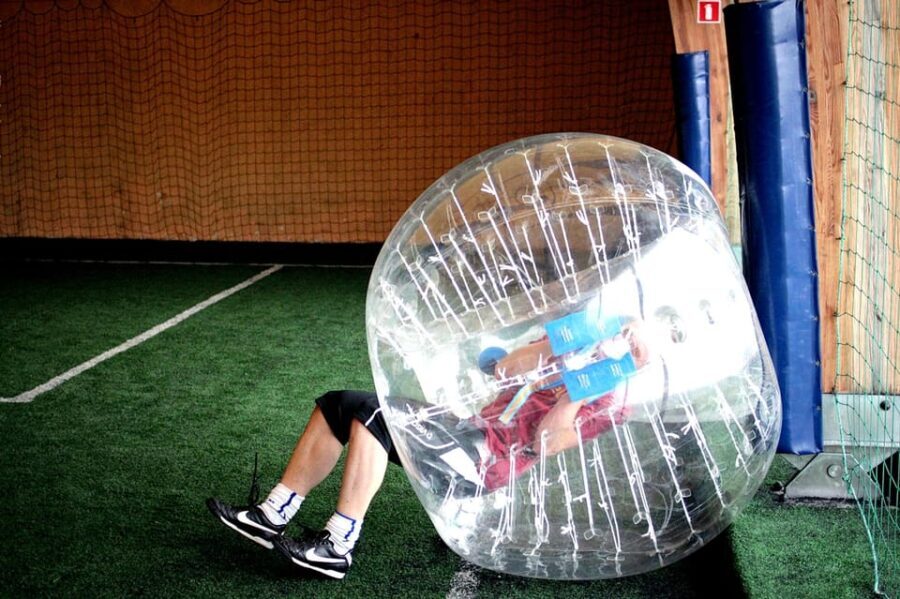Krakow: 1-hour Bubble Football Game - Key Points