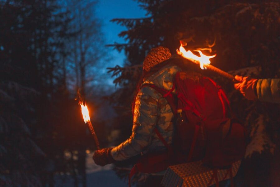 Oslo: Snowy Forest Torchlight Walk with Campfire - A Closer Look at the Experience
