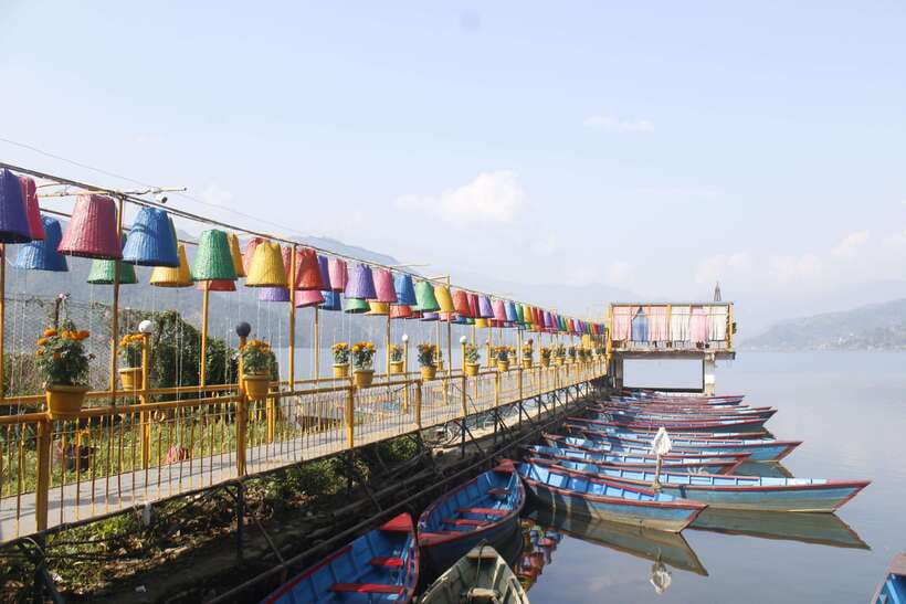 Pokhara: Sarangkot Sunrise, boating and Peace Pagoda Hike - Hiking to the World Peace Pagoda