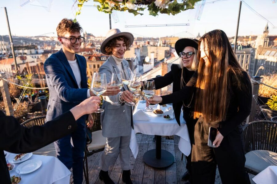 Prague: Sky Bar Aperitivo Menu with Drink & Panoramic Views - The Aperitivo Menus and Food Highlights