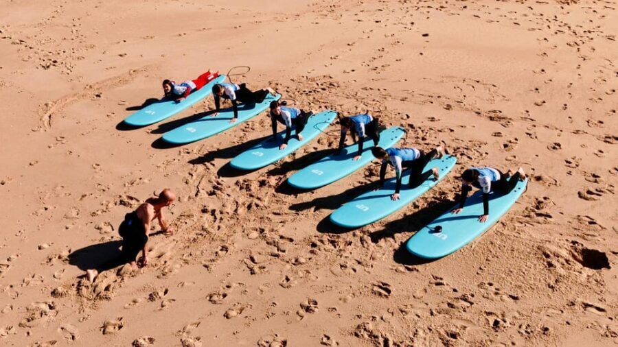 Private surf lesson in praia grande sintra portugal - The Instructor and Safety