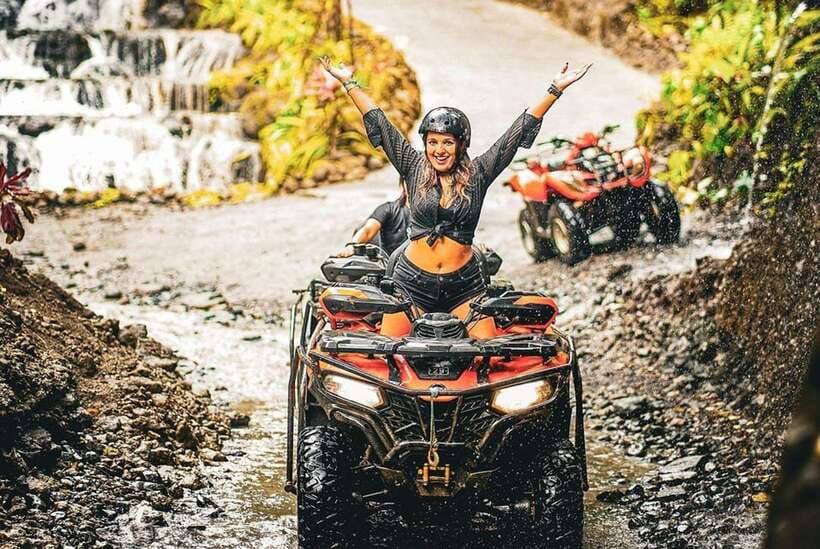 Ubud: Jungle ATV Adventure Waterfall Gorilla Cave and Lunch - The Itinerary in Detail