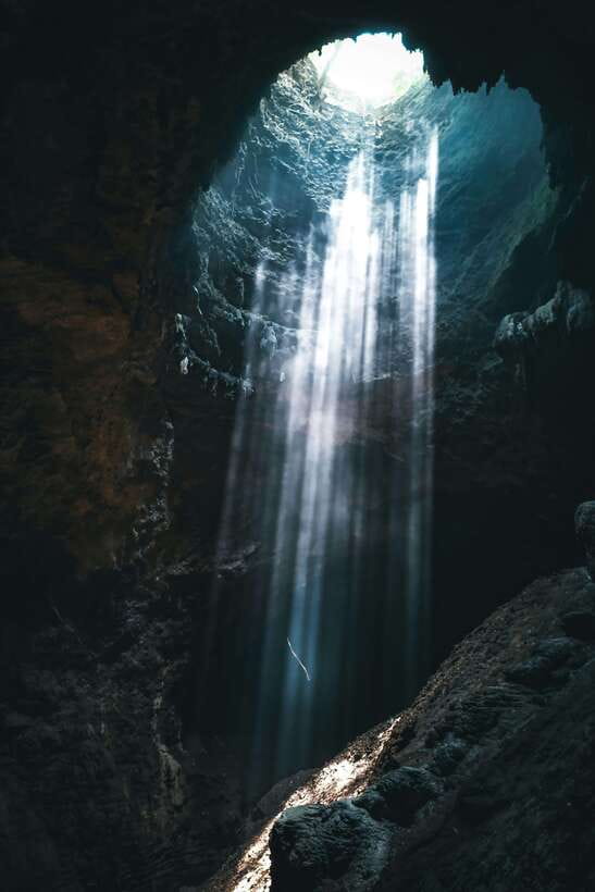 Yogyakarta : sunrise mt Merapi + Jomblang cave + Pindul cave - Jomblang Cave: The Light of Heaven
