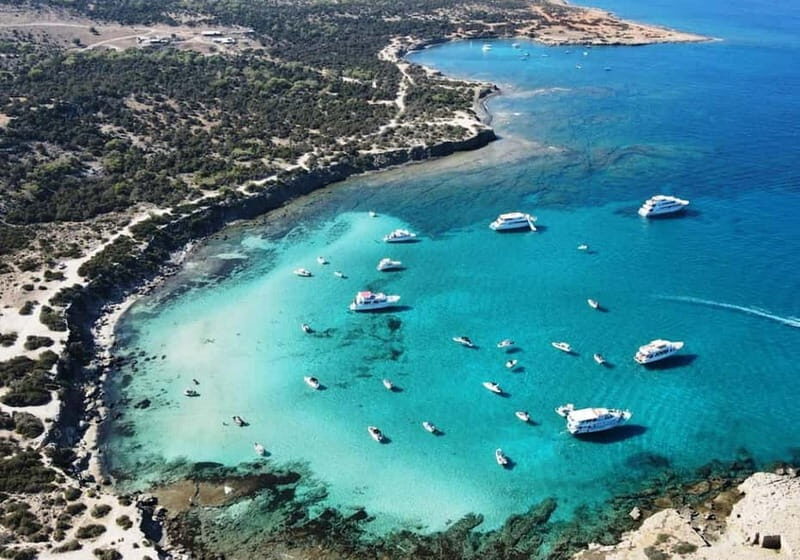FROM LATCHI: Blue Lagoon Akamas Cruise - large water slide - The Itinerary in Detail