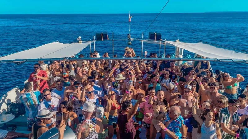 Ibiza: VIP Catamaran Party with Premium Open Bar, Paella and Club Ticket - Itinerary & Highlights