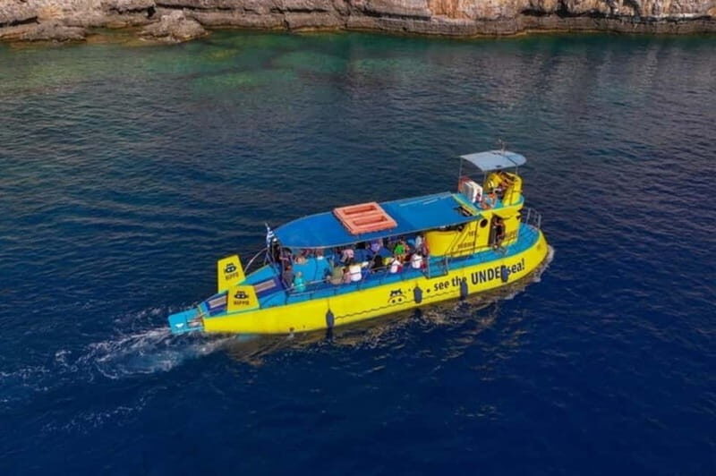 Lindos: 3Hour Hippo Submarine with Swim Stop at Navarone Bay - The Experience of the Semi-Submarine: Comfort and Observation