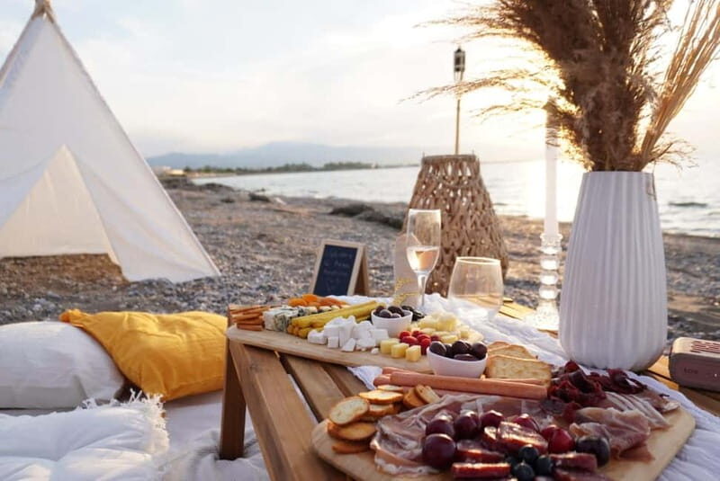 Romantic picnic in Corinth by the sea - The Sum Up